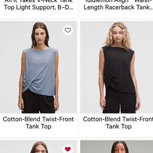 Bundle x3 Cotton-Blend Twist-Front Tank Top